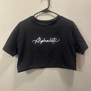 Black Alphalete Crop Top